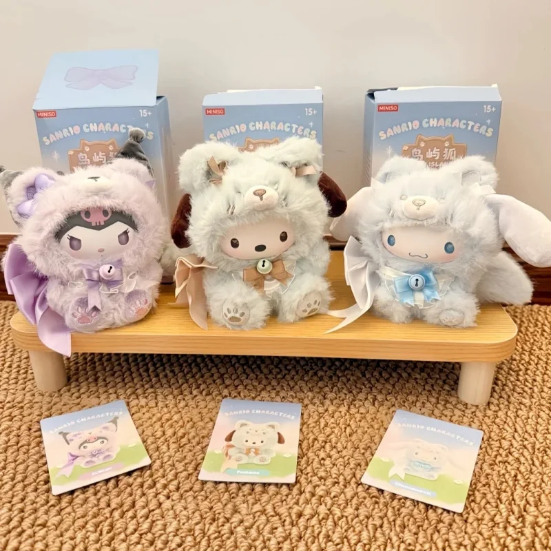 New Sanrio Island Fox Series Plush Vinyl Blind Box Lovely Bag Pendants Collectible Trendy Toys Mystery Box Girls Birthday Gift