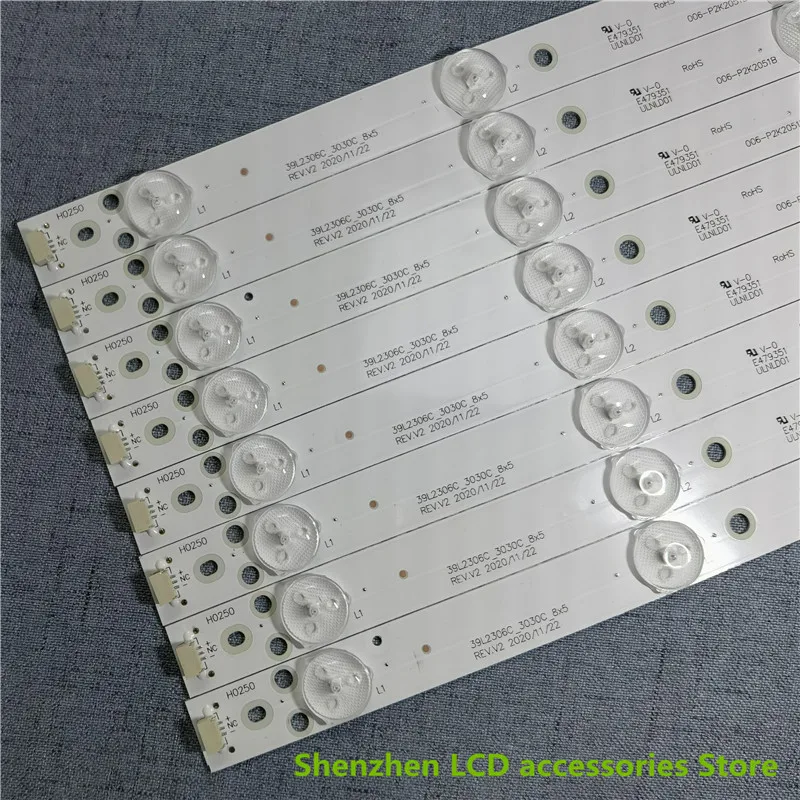 40 سنتيمتر 5LED 3 فولت LED شريط إضاءة خلفي 5 مصباح 4C-LB390T-YHB 4C-LB39T0-YHB NEW_39L2306C_3030C_8X5 لشيبا 39L2309C 39L2306C
