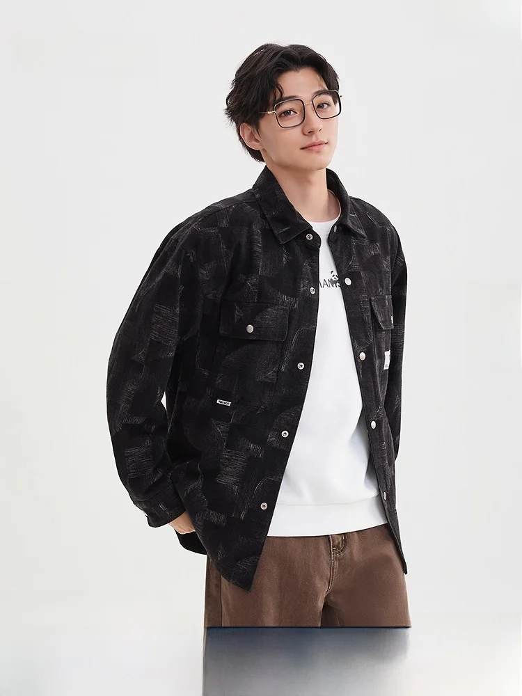 

Men's Winter Workwear Jaet Simulation Faux Fur Embroidery irt Collar ket Knitwear Casual Sle Long Sve Regular Fit