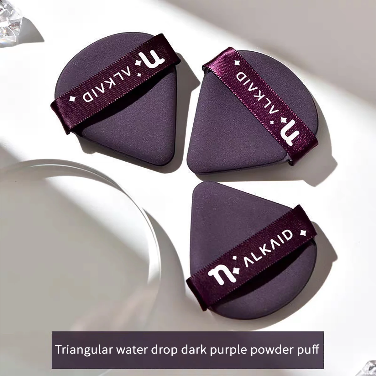 10 pçs almofada de ar pó puff poliuretano dupla face dupla efeito molhado e seco dupla utilização fundação pó seco puff maquiagem esponja