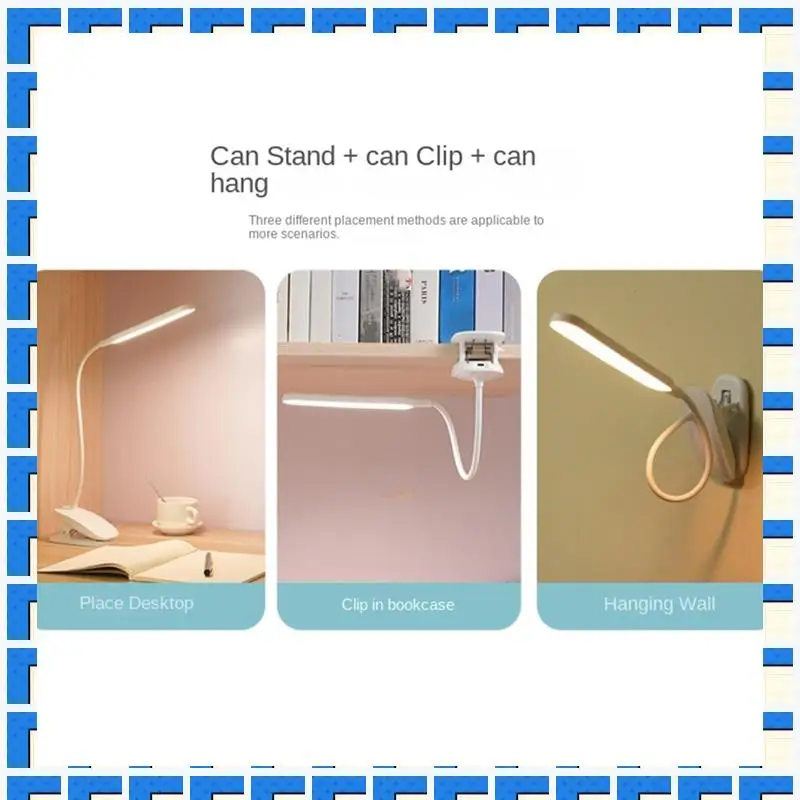 

ABNG LED Reading Light With Clip USB Rechargeable Book Lights 3 Color Modes & Stepless Brightness Eye-Care Study Table Lamp