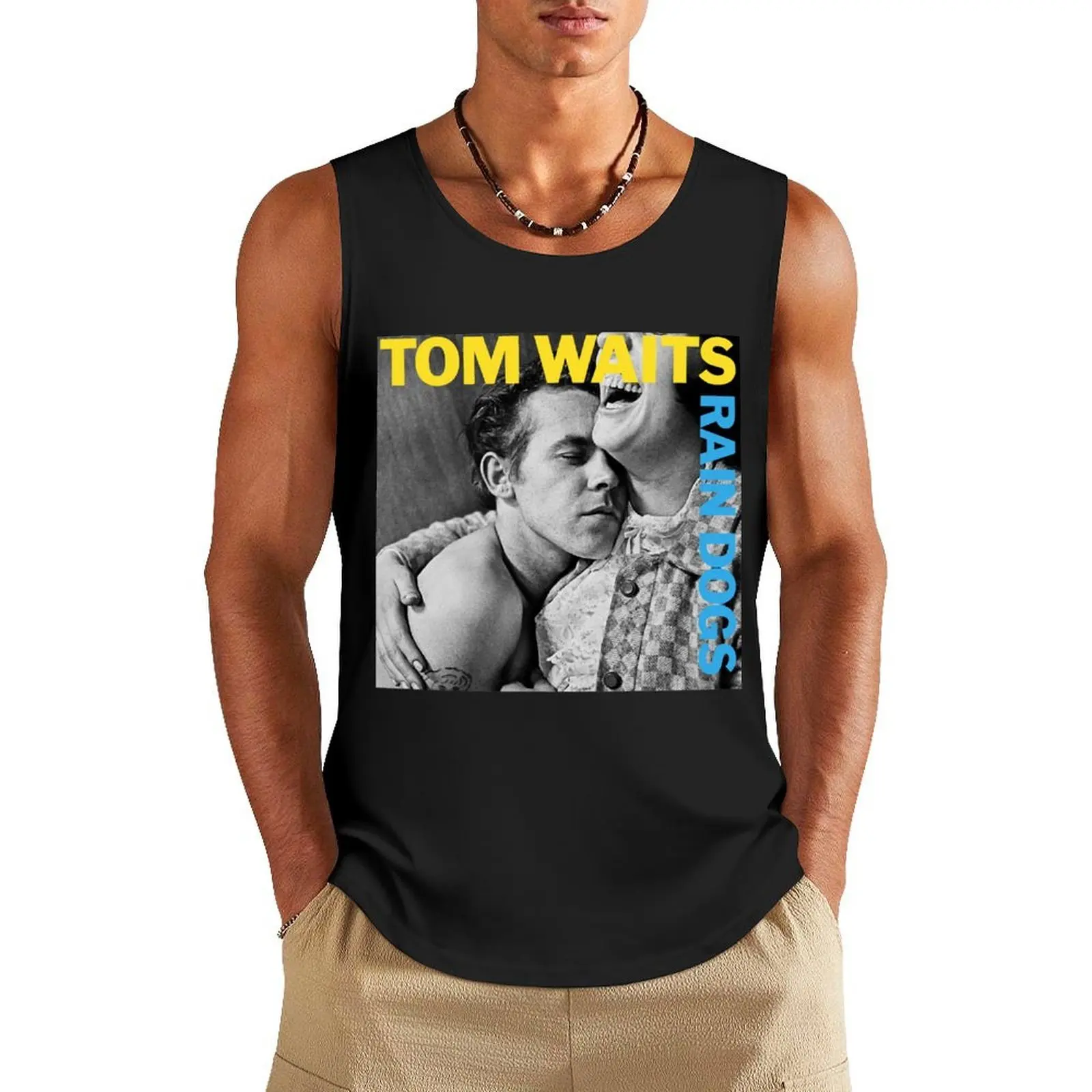 

Tom Waits Rains D.ogs Tank Top Men's sleeveless t-shirt T-shirt sports gym top