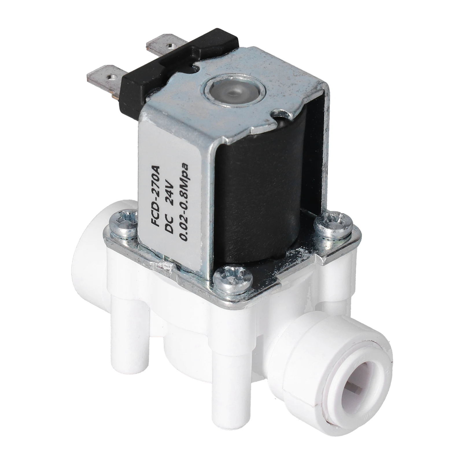 Plastic Electric Solenoid Valve 3/8in Quick Connector Normally Closed Solenoids Valves AC220V