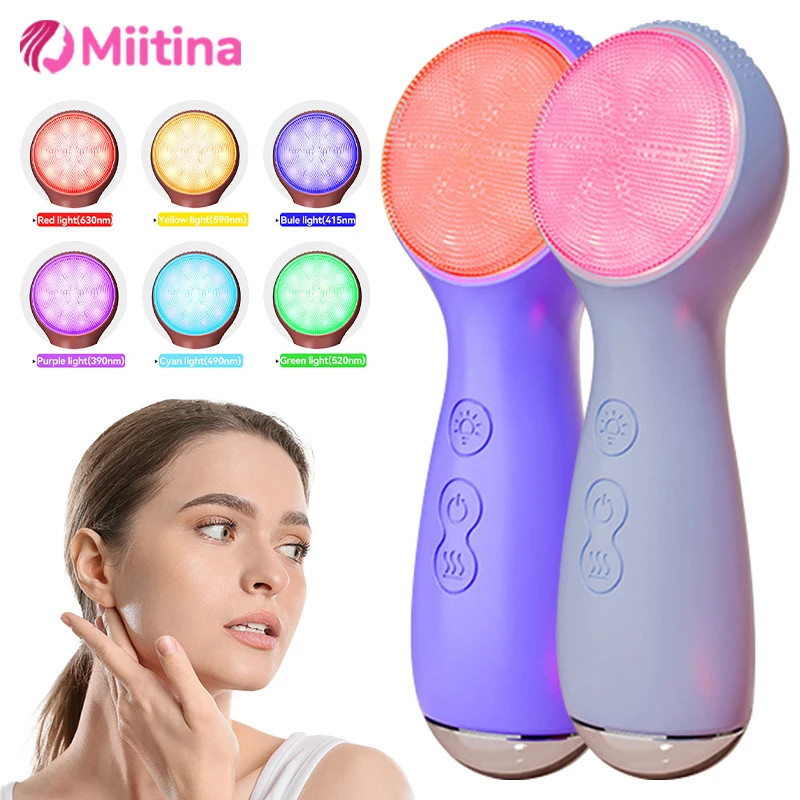

3 in 1 Electric Facial Cleanser Brush Silicone IPX7 Waterproof Face Massager Deep Pore Cleaner Blackhead Remover SkinCare Beauty