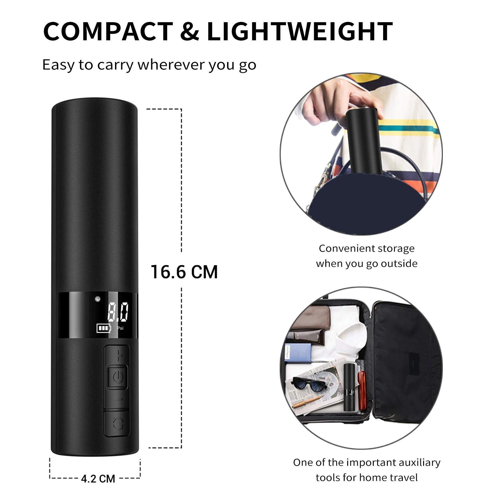 전기 에어 볼 펌프, 휴대용 배터리 구동 볼 펌프, LCD 디스플레이 바늘, 농구 축구용 미니 에어 펌프, 12 PSI
