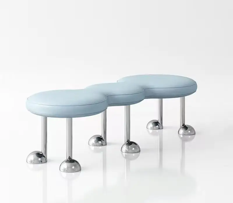Shopping Mall Clothing Store Bench Low Stool Shoe Store Shoe Trying Stool Fabric Waiting Sofa Stool Chair