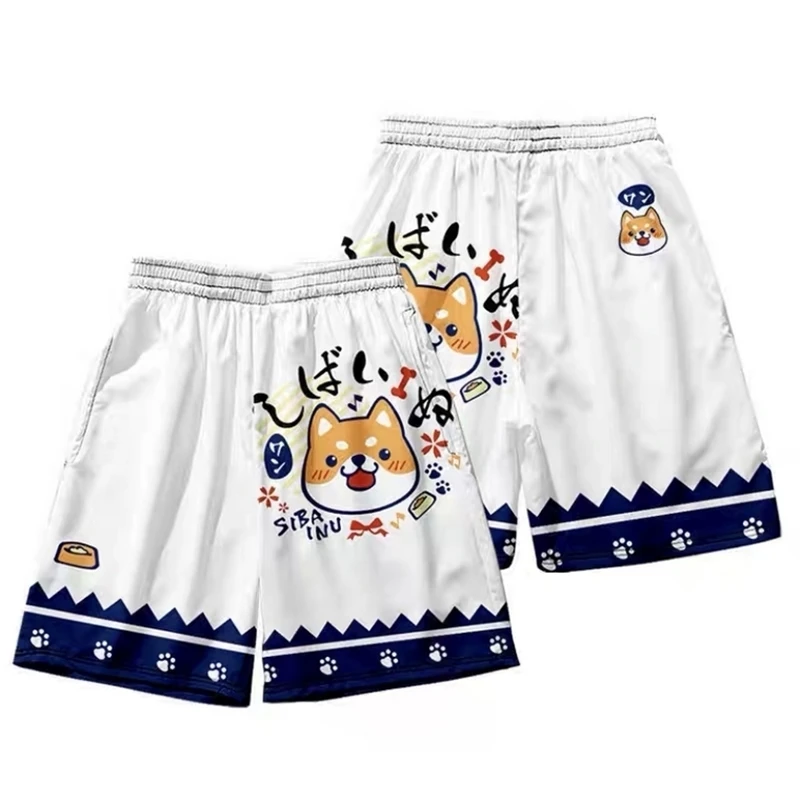 Uroczy Shiba Inu Druk 3D Japońskie Kimono Haori Yukata Moda Damska/Męska Letnia Casualowa Krótki Rękaw Streetwear