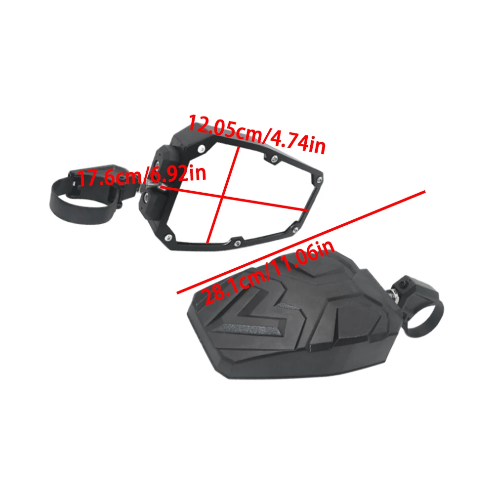 UTV 1.5" 2" Mirrors Side Rear View Mirrors for Polaris RZR Ranger Can-Am Maverick X3 Commander Defender Honda Pioneer 1000