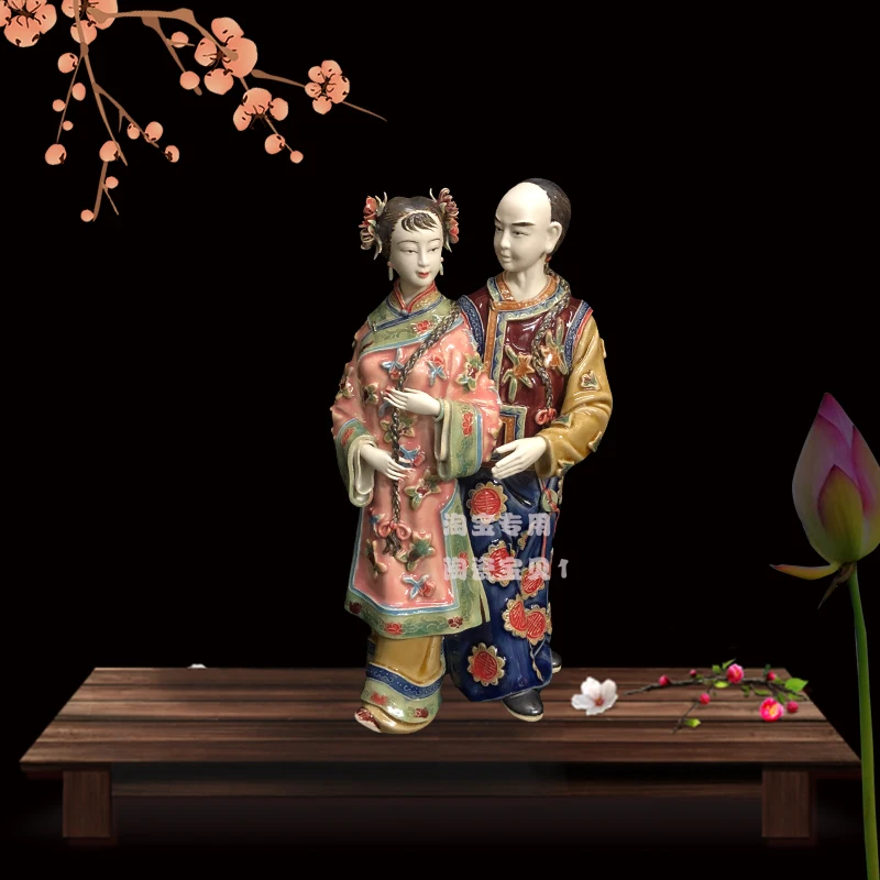 

Shiwan doll ceramic classical lady ornament home living room decoration wedding gift daily business gift