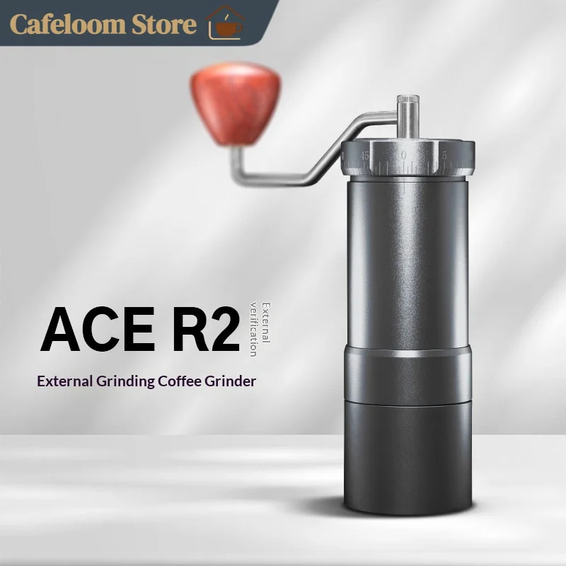 Linglong Ace R2 Manual Coffee Grinder External Adjustable Burr Coffee Bean Mill For Espresso & Pour Over Home Use  Brewing