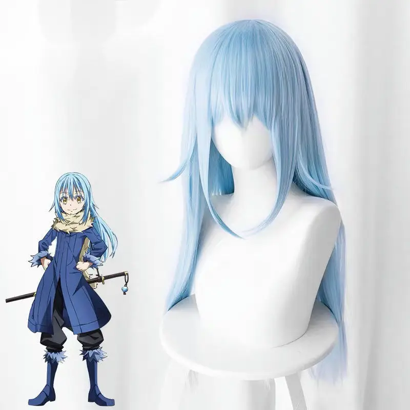 À propos de la matière de moi étant Reborn comme un Slime Limuru Version cheveux longs et courts Cosplay Anime perruque