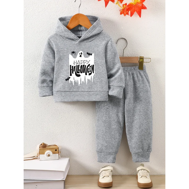 

IURNXB Детская одежда на Хэллоуин для детей от 1 до 6 лет, толстовка с принтом призраков из 2 предметов, топ и штаны, спортивные костюмы, комплект детской одежды, весна-осень