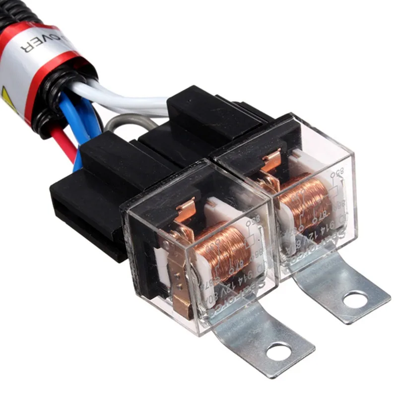 H4/9003 chicote de fiação de conversão de farol auto h4 relé cablagem 2 farol lâmpada fix para carro 12v h4 lâmpada