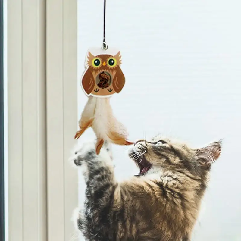 Interactive Cat Toy Hanging Door Simulation Animals Cat Scratch Toy Funny Toys For Indoor Cats Kittens Playing