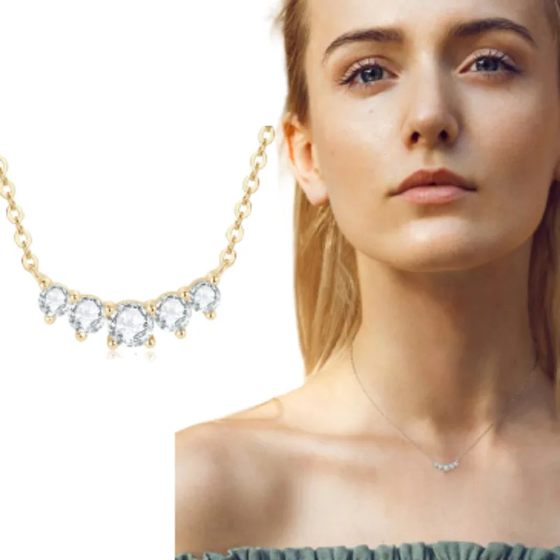 

Новое женское ожерелье GLMS 4 мм, ювелирное изделие D VVS1, отличный вариант для подарка