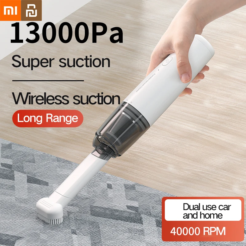 Xiaomi Youpin Car Vacuum Cleaner Metal Filter Element Portable Handheld Wireless Charging Mini High Power Brush Head Home New