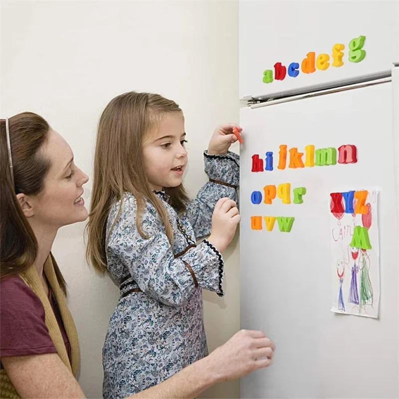 Pegatinas magnéticas de números y letras en inglés, formas geométricas, para refrigerador, escuela primaria, pizarra inglesa, material didáctico