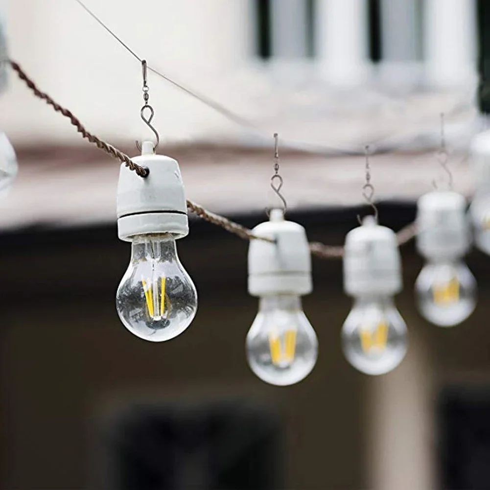 10/20 قطعة خطافات دوارة للرياح من الفولاذ المقاوم للصدأ خطاف شماعات دوارة S خطاطيف تعليق لتعليق مغازل الرياح