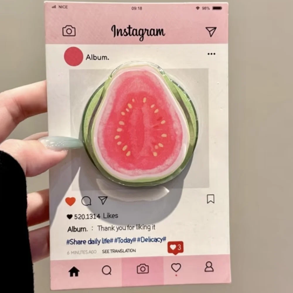 

Korean Cute Cartoon fruit Magnetic Holder Grip Tok Griptok Phone Stand Holder Support for IPhone 15 for Pad Magsafe Smart Tok