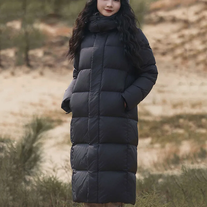 2025 여성용 새 겨울 따뜻한 후드 다운 재킷 고품질 95 화이트 덕 다운 여성용 다운 재킷 H620