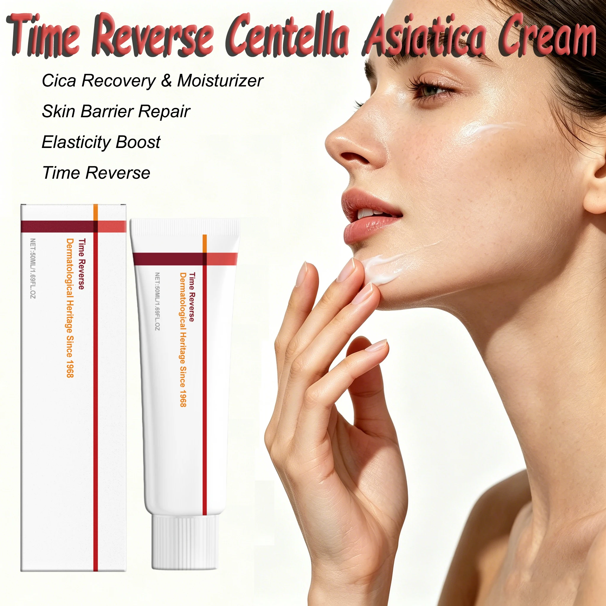 Crema Facial Pro Centella Asiatica Time Reverse, Hidratante, Refrescante, Reafirmante, Antienvejecimiento