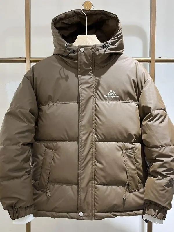 

Men's Hooded Cotton Jaet Loose Casual Thiened Sli Warm Versatile Faionable Fall Winter New Arrival Ci Casual