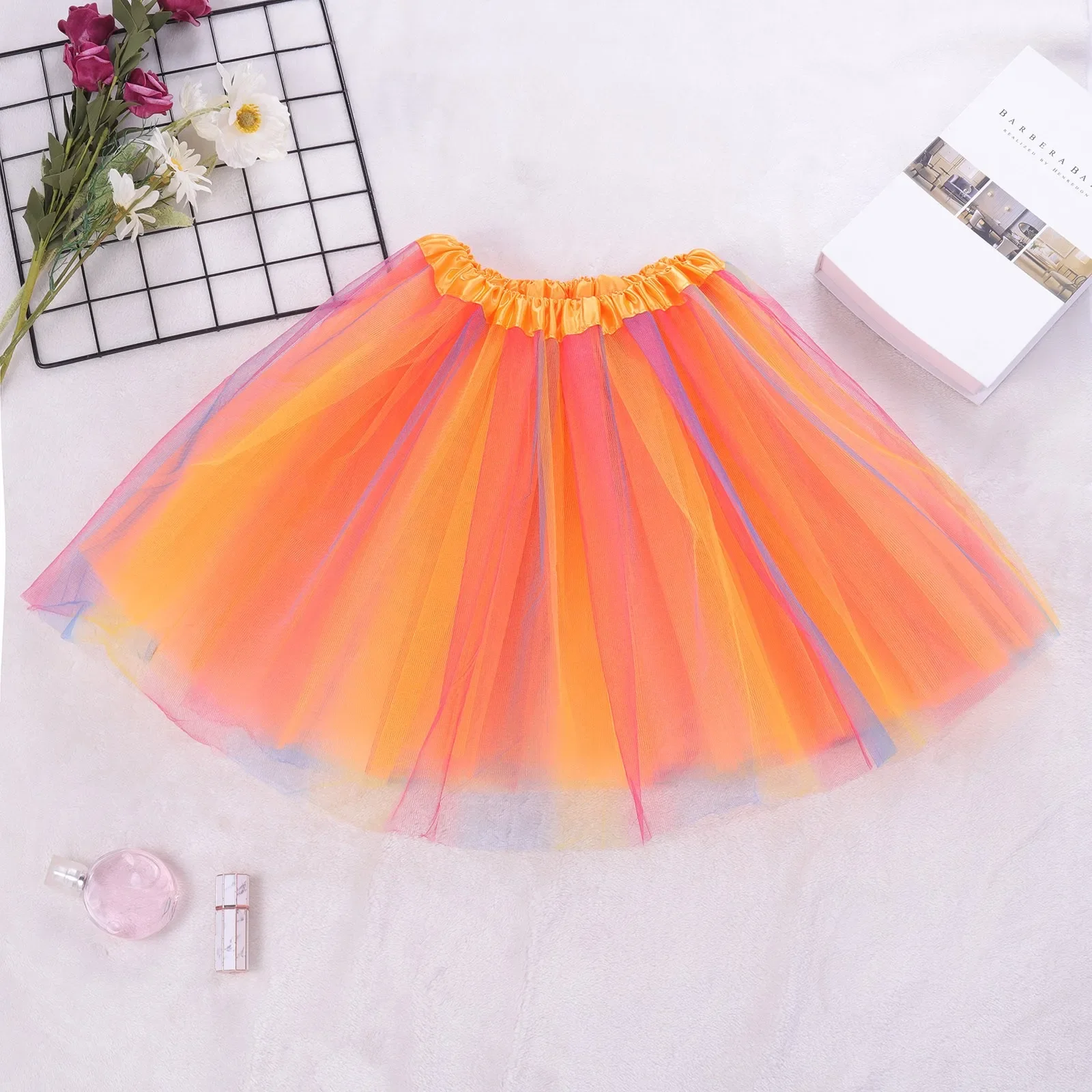 Women's Short Party Tutu Ballet Bubble Dance Skirt Colorful Retro Multi Layer Tulle Petticoat Dance Dress Prom Evening For Lady