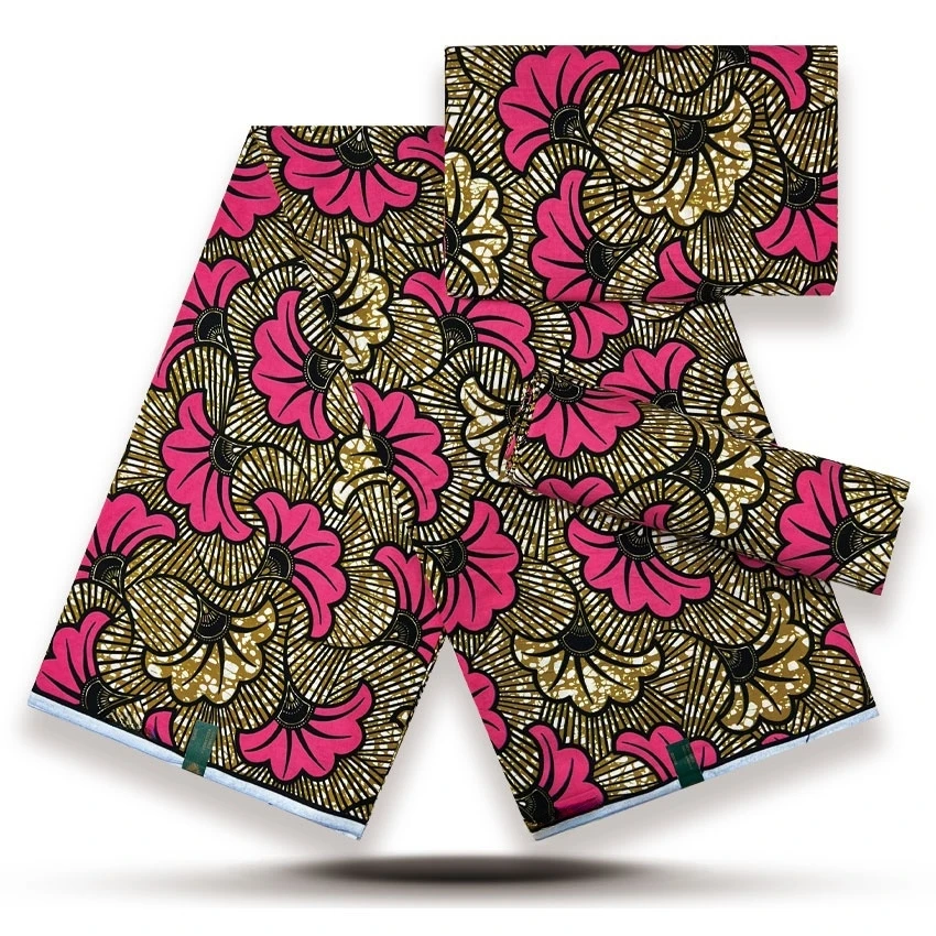 

100% хлопковая ткань, горячая распродажа, 6 ярдов, настоящий африканский восковой принт для платьев, ткань с блочными узорами в стиле Анкара, нигерийский пеньюар, лоинклатч.