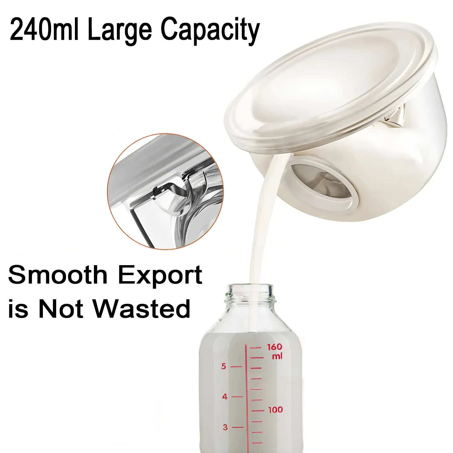 مصاصة ذكية يمكن ارتداؤها، مصاصة ثدي كهربائية عالية الشفط، شحن USB، يجب اقتناؤها لملحقات السفر