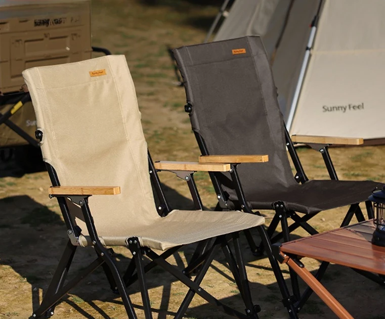 

Outdoor camping folding chair, field camp canvas chair, camping convenient backrest fur seal chair