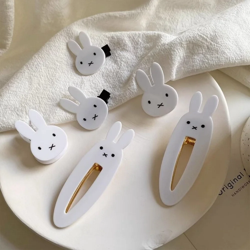 Horquilla de conejo de dibujos animados para mujer, Clip LATERAL dulce y fresco, nuevo estilo, accesorios para el cabello para mujer, pinza para el cabello para estudiante