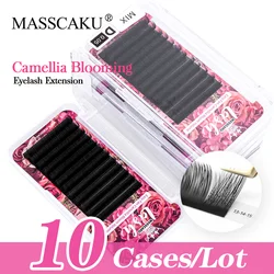 10case/lot Easy fan eyelash extension 8-20mm & mix length soft bloom austomatic flowering volume auto-fans individual lashes