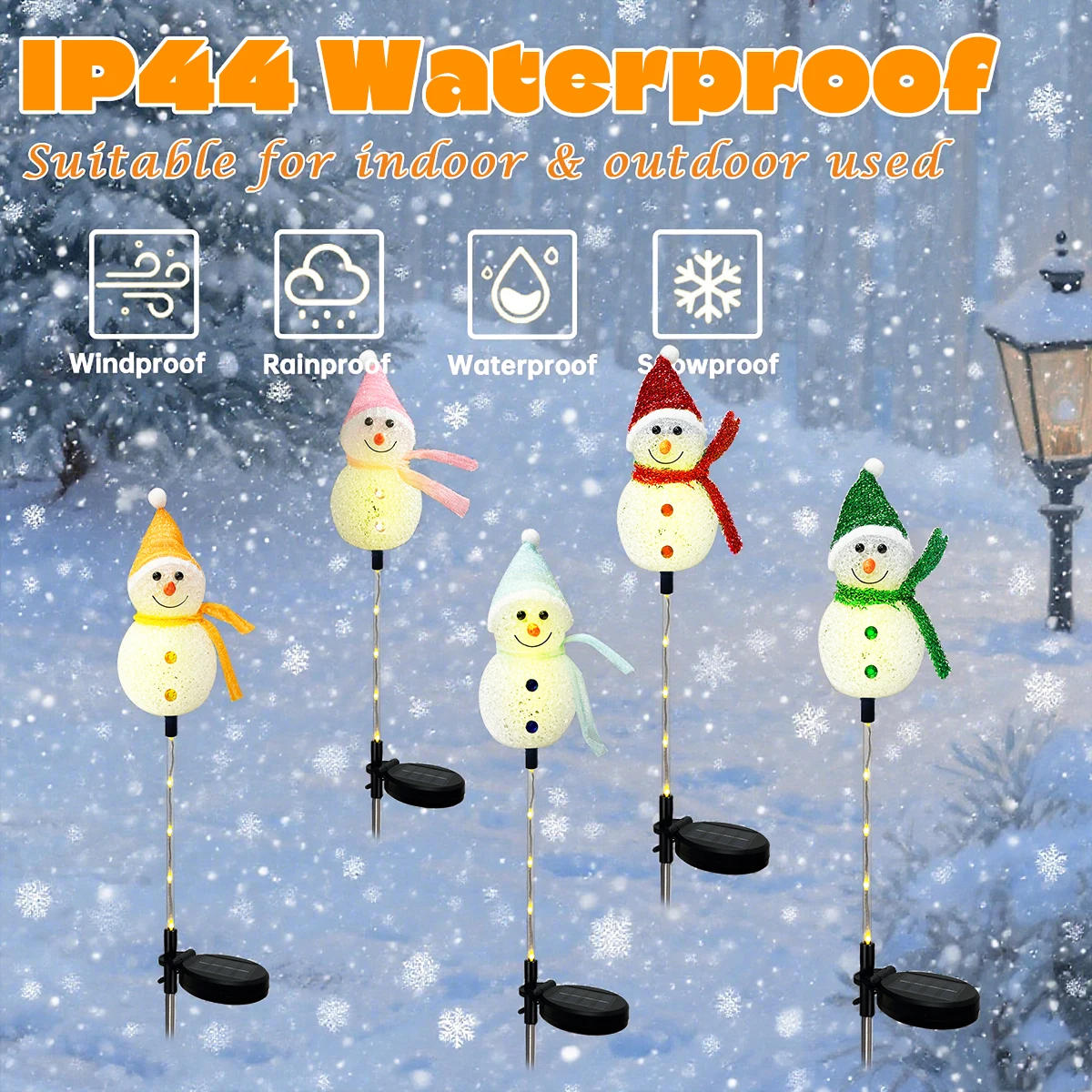 1 قطعة عيد الميلاد ثلج أضواء LED الشمسية في الهواء الطلق مقاوم للماء أضواء حصة للمنزل حديقة الحديقة مسار عطلة عيد الميلاد الديكور