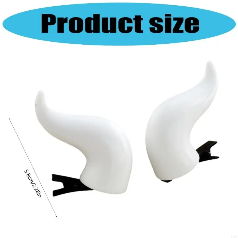 DXAE Halloween Party Hair Clip Diabel Horn Duckbill Clip Masquerades Party Props 2pcs