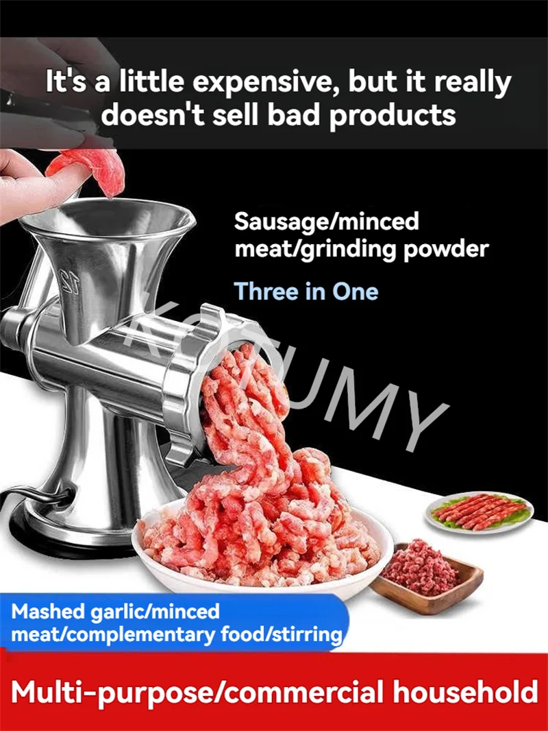 Manual Meat Grinder Shredder Walnut Grinder Multifunction Meat Crusher Vegetables Cutter Kitchen Chopper Sausages Filler