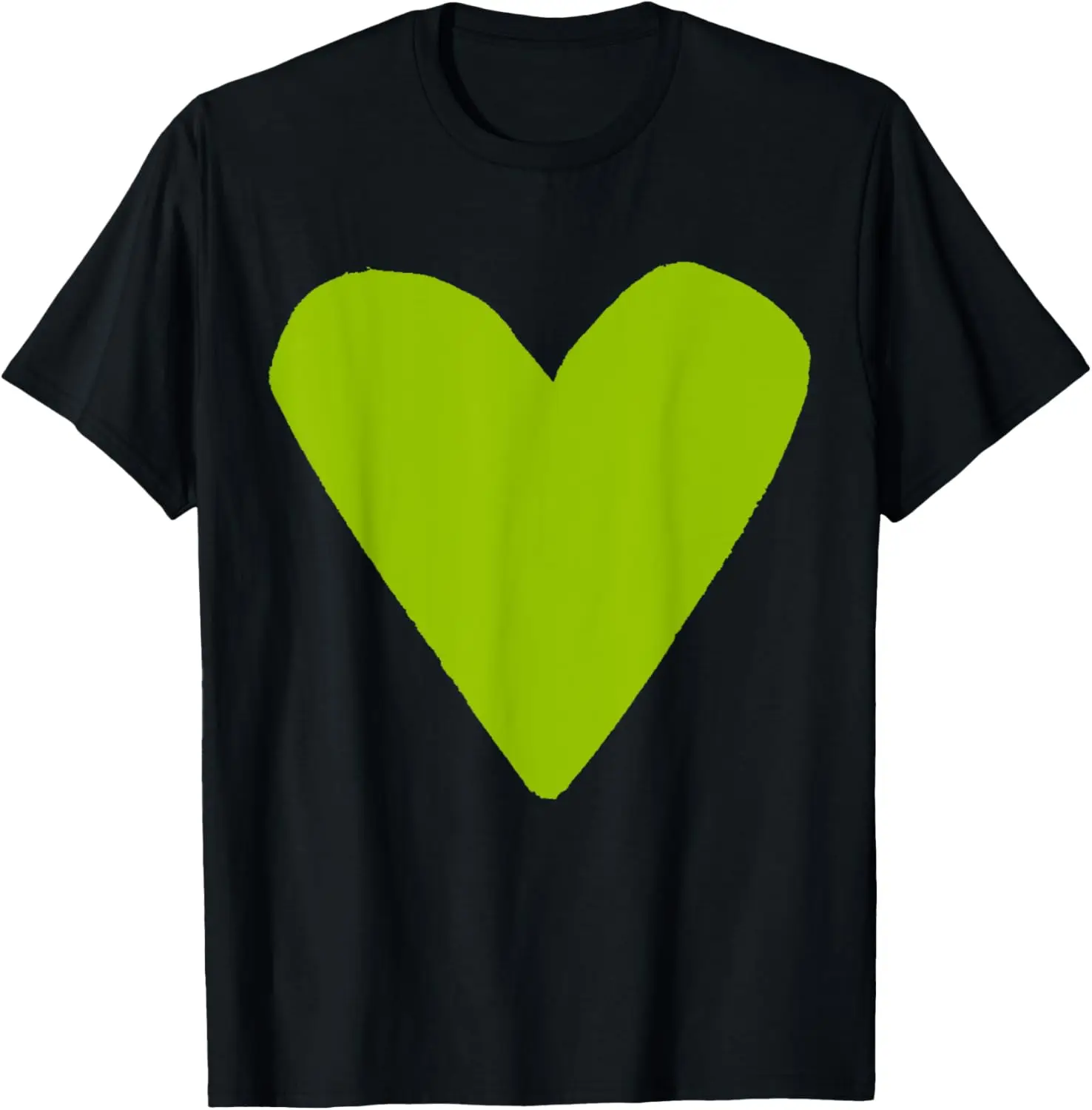 

Heart Shape Symbol Love Kindness Peace Apple Green T-Shirt