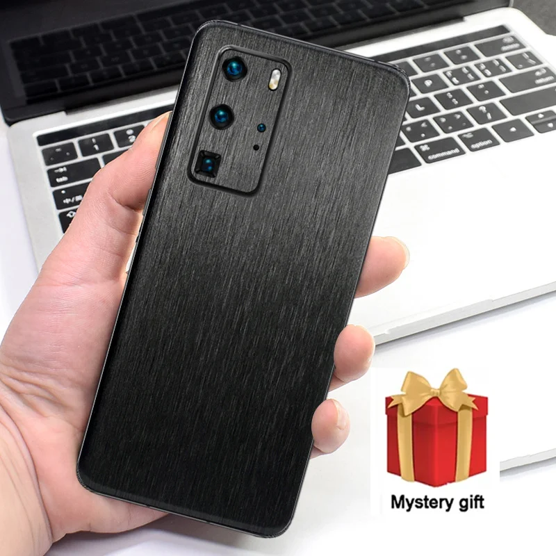 Nueva Película Metálica 3D con Efecto Escarchado Mate para Huawei P70 P60 P50 P40 P30 P20, Adhesivo Completo para la Parte Trasera del Teléfono