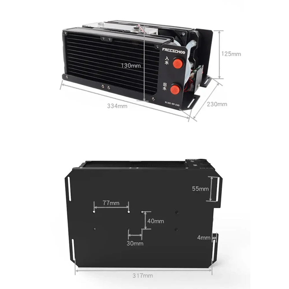 FREEZEMOD مشعاع مزدوج إصدار 2025 وحدة تبريد عالية الطاقة 12-24 فولت مع إنذار مستوى المياه SLMZ-SP-24D