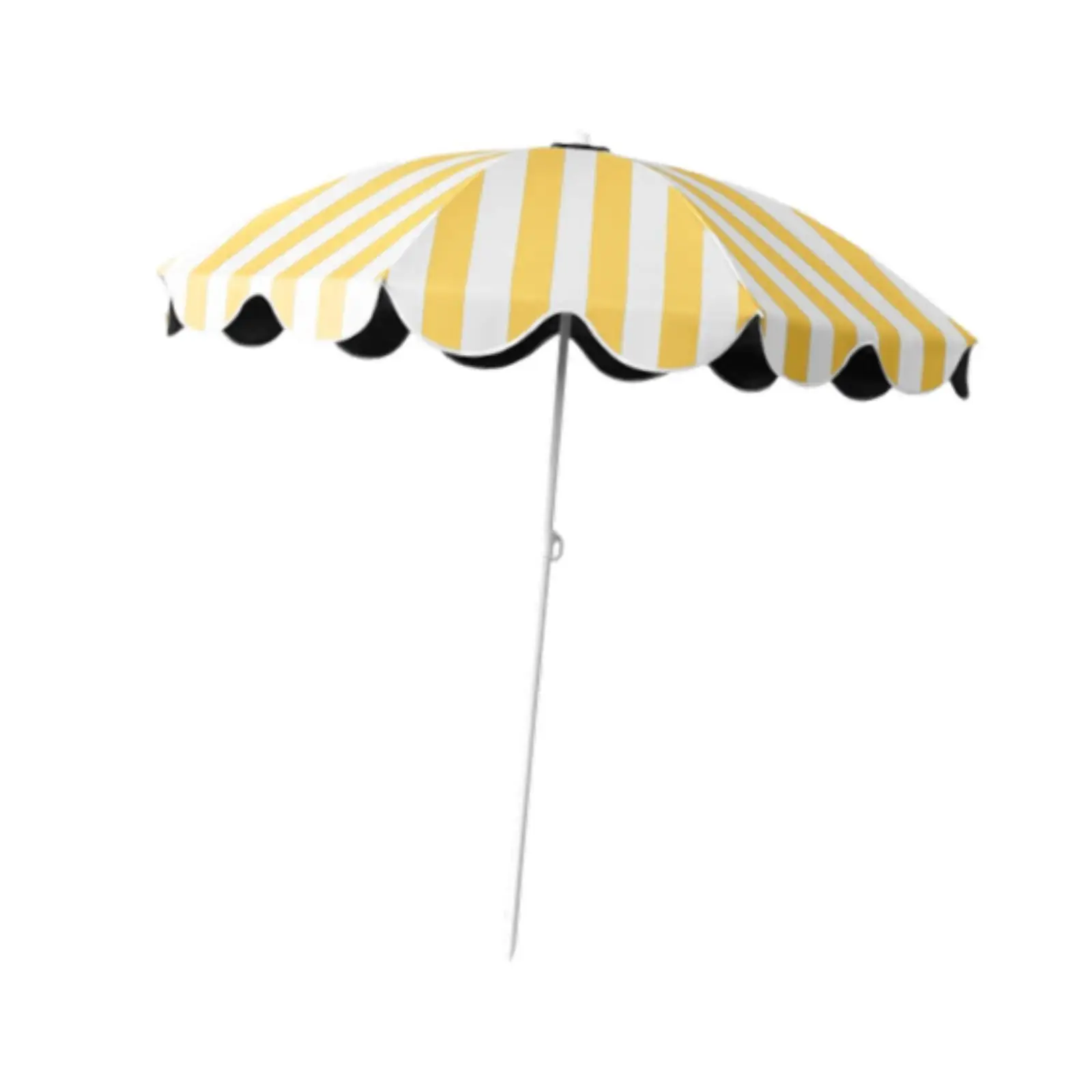 

Садовый зонт с усиленной защитной рамой, прочный, в желто-белую полоску, для пляжа, отдыха, бассейна, террасы, обеденного стола