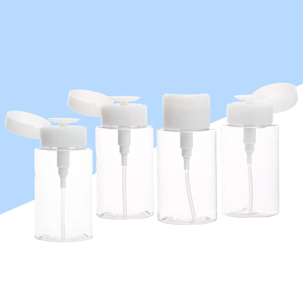 

4 Pcs Makeup Remover Bottle Press Pump Container Travel for Makep Handwashing Fluid Dispensing