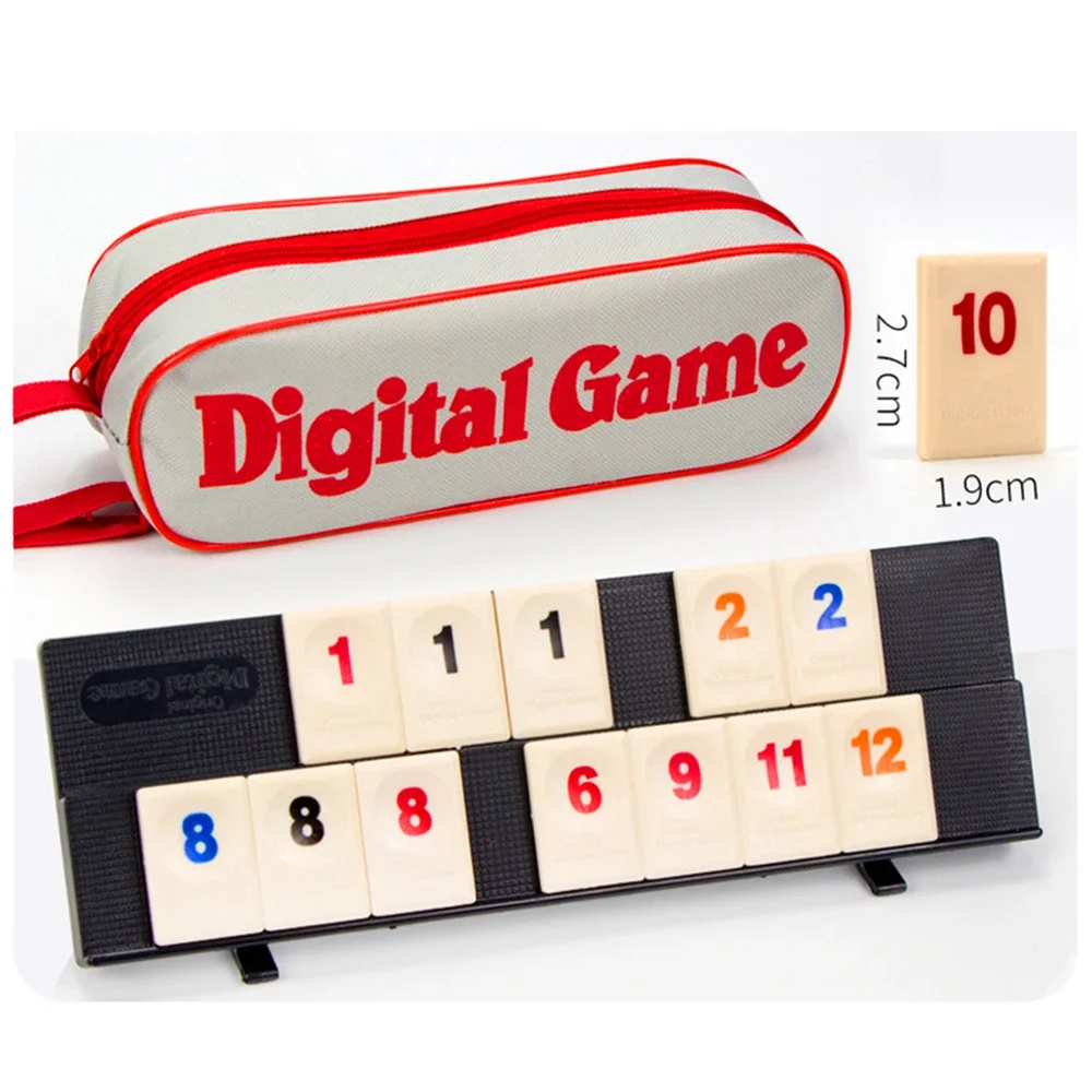 Fast Moving Rummy Tile Classic Board Game 2-4 People Israel Mahjong Digital Game Hotest Party Game Portable