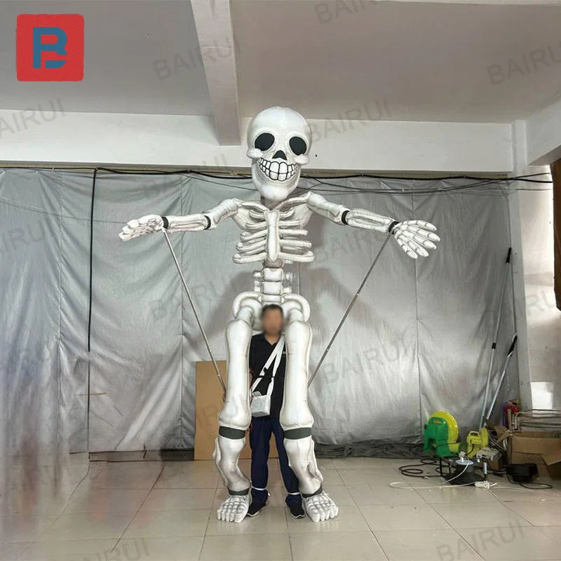 

Надувной ходячий скелет, надувной костюм скелета-куклы для Хэллоуина