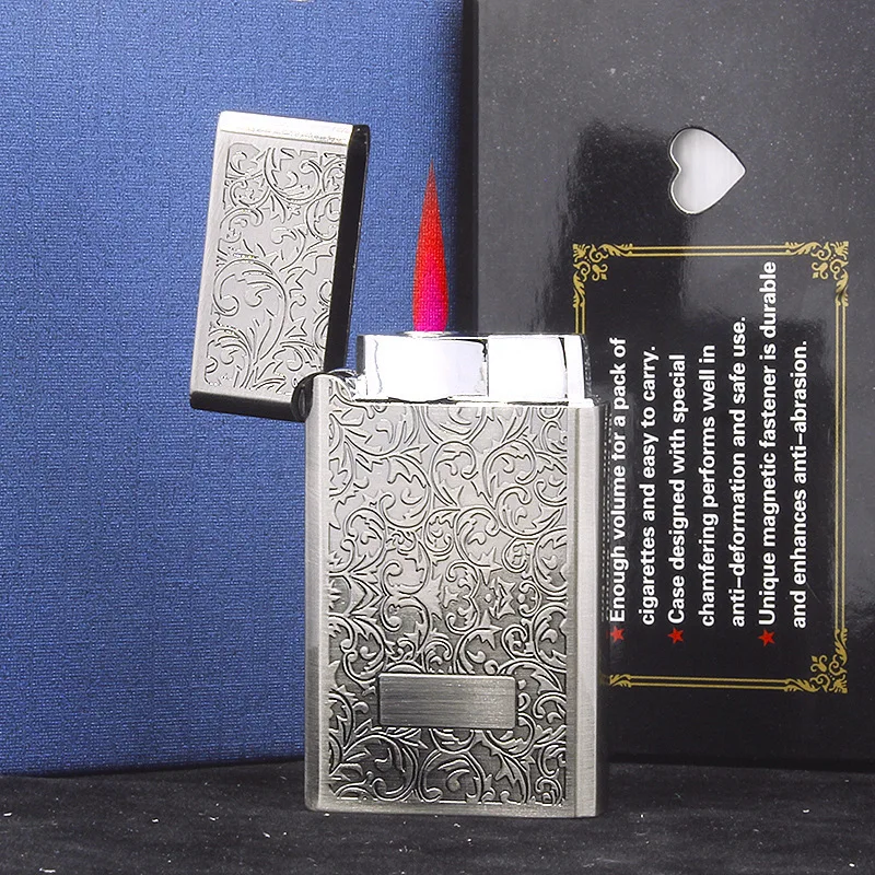 

Broad Inflatable Metal Bronze Retro Craft Windproof Lighter, Grinding Wheel Ignition Simple and Elegant Cigarette Lighter Gifts