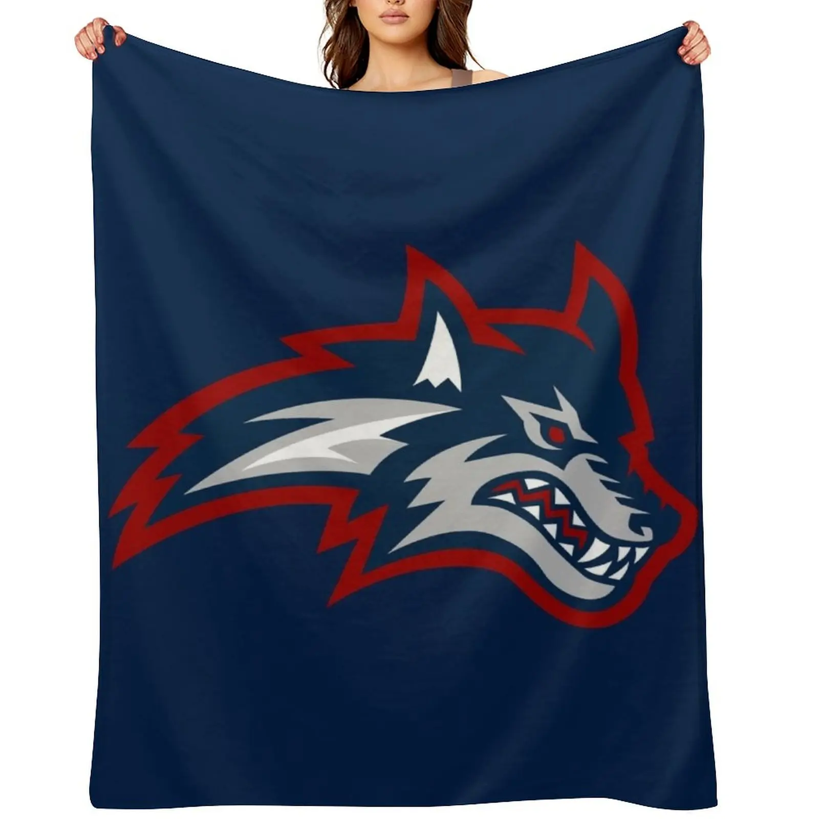 

the Seawolves-Stony Brook-icon Throw Blanket Flannels Winter beds Luxury Cute Blankets