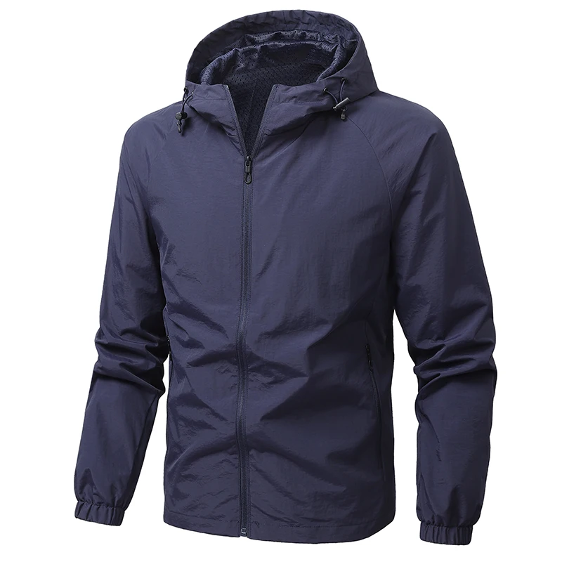 

Men's Hooded Jacket Outdoor Hiking Fishing Spring/Autumn Water-Resistant Windproof Breathable Slim Fit Workwear Coat