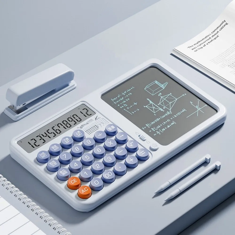 

Large Display Calculator with Notepad with Voice Eye Protection Screen Function Calculators with Tablet Erasable Handwriting