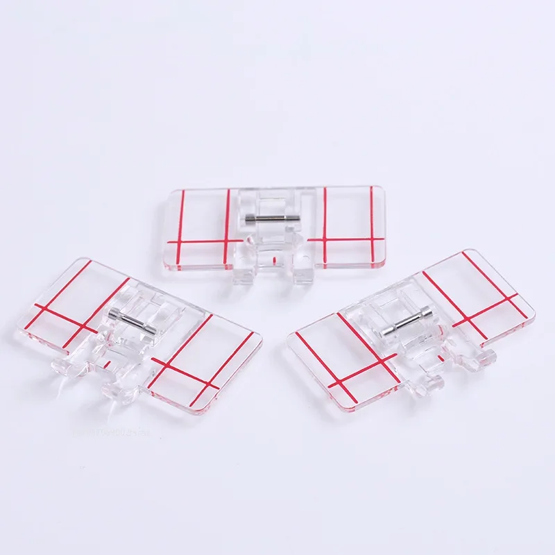 Clear Parallel Stitch Tool Plastic Foot Presser Border Guide Foot Domestic Sewing Machine Accessories for Brother/Singer/Janome