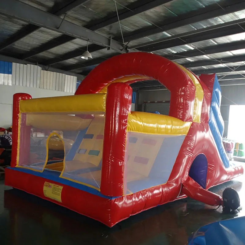 Inflatable Bouncy Bouncer sports game PVC inflatable Trampoline slide outdoor free air blower