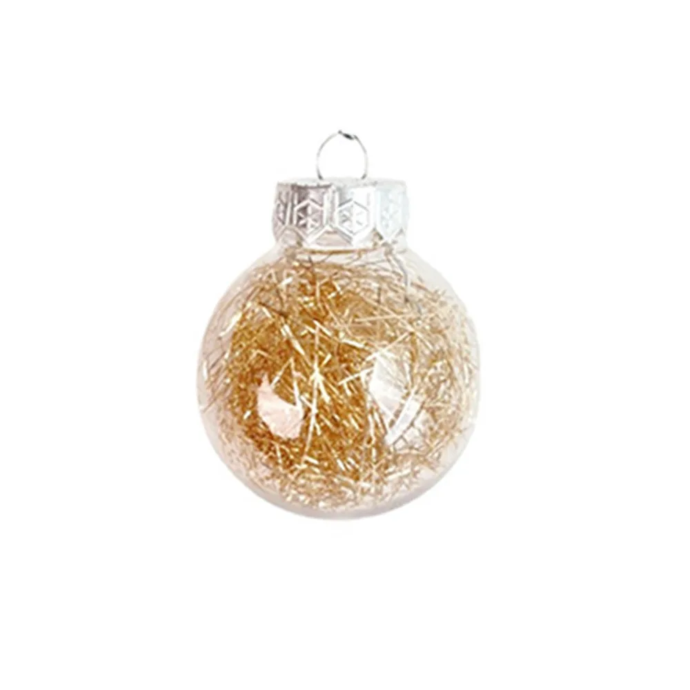 

6cm/8cm Clear Christmas Balls Pendant Shatterproof Reusable Christmas Hanging Balls Round Transparent Xmas Tree Pendants