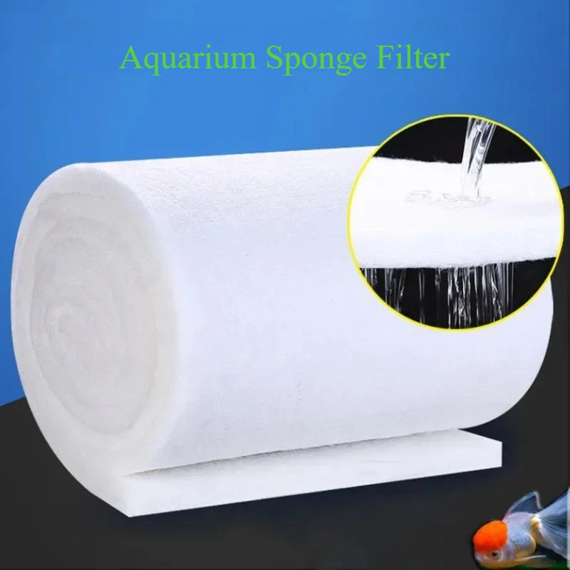 Filtro de Aquário Super Grosso de 3cm, Esponja de Algodão Bioquímico para Aquário, Espuma de Algodão Biológico para Skimmer